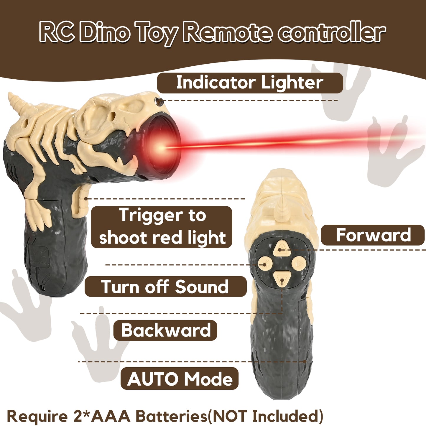 Remote Light Control Dinosaur Toys for Kids, Remote Control Dinosaur with Spray Sound, Walking & Roaring Simulation Velociraptor RC Dinosaur Toys for 3-12 Years Old Boys Girls