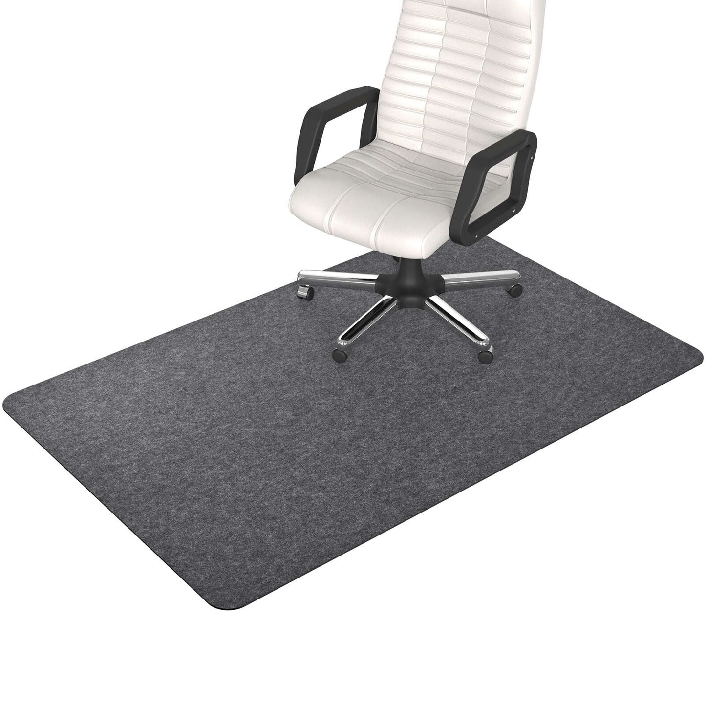 JakMean Office Chair Mat, 55" x 35" Chair Mats for Hardwood Floor,Non Slip Desk Chair Floor Mat,Dark Gray